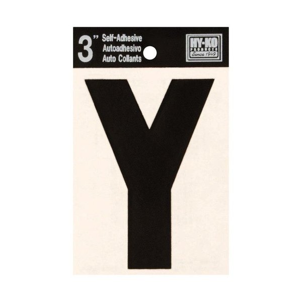 Hy-Ko Letter House Y 3In  Vinyl Blk 30435
